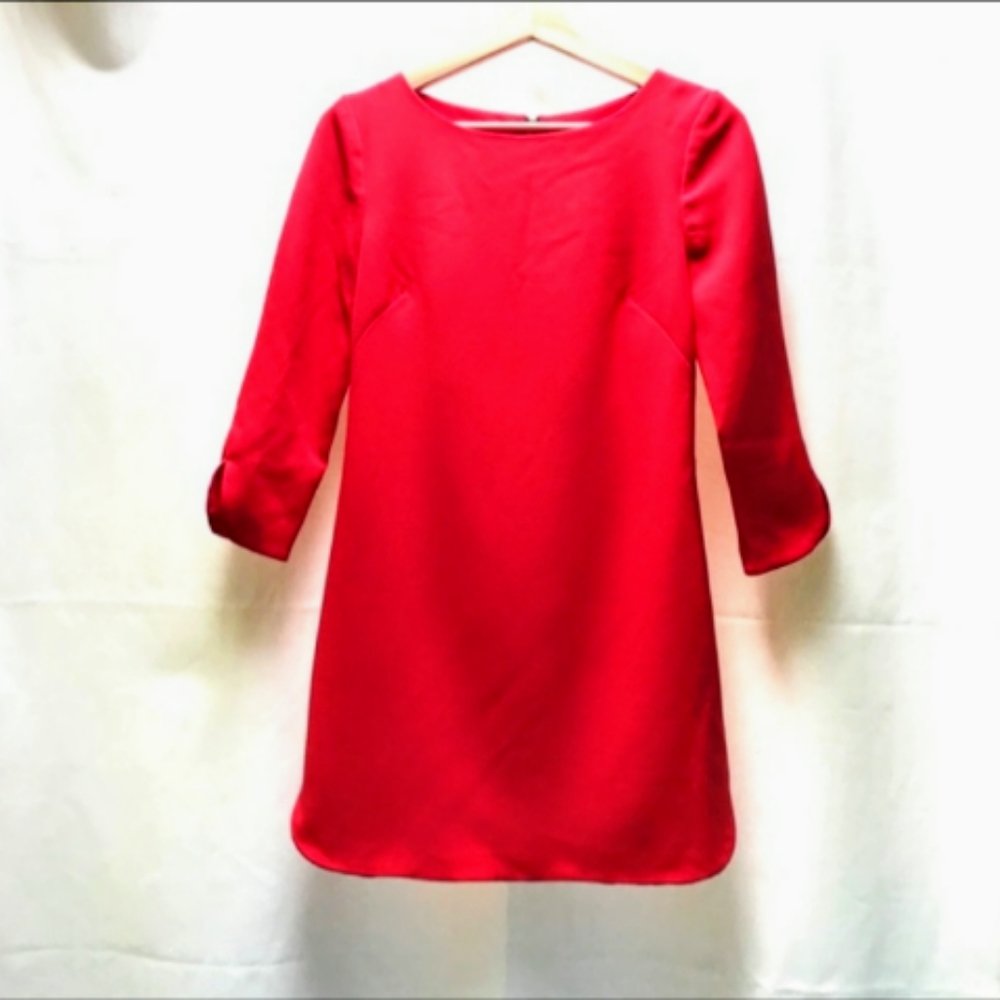 Vince Camuto 3/4 Sleeve Coral Shift Dress